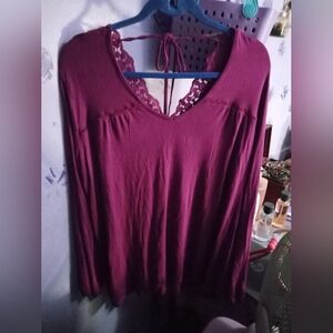 Faded Glory Women's Fushia Lace Top